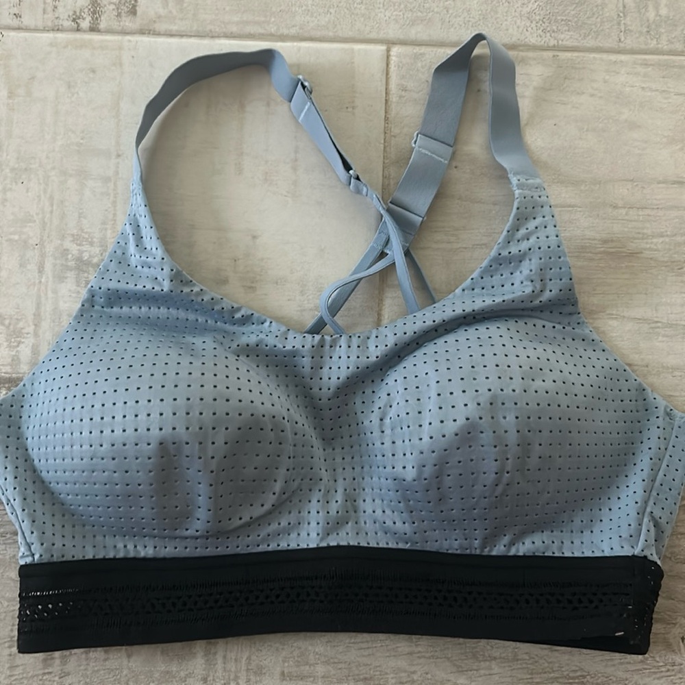 Blue Victoria secret sports bra